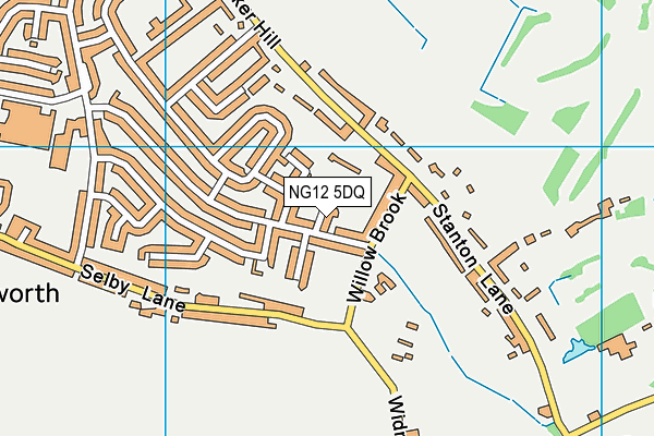 NG12 5DQ map - OS VectorMap District (Ordnance Survey)