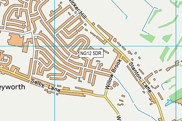 NG12 5DR map - OS VectorMap District (Ordnance Survey)