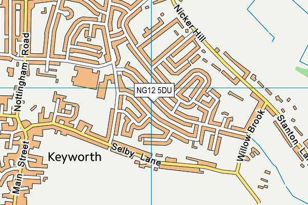 NG12 5DU map - OS VectorMap District (Ordnance Survey)