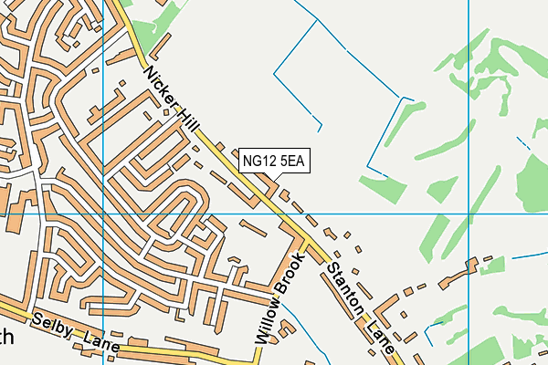 NG12 5EA map - OS VectorMap District (Ordnance Survey)