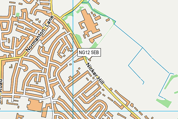 NG12 5EB map - OS VectorMap District (Ordnance Survey)