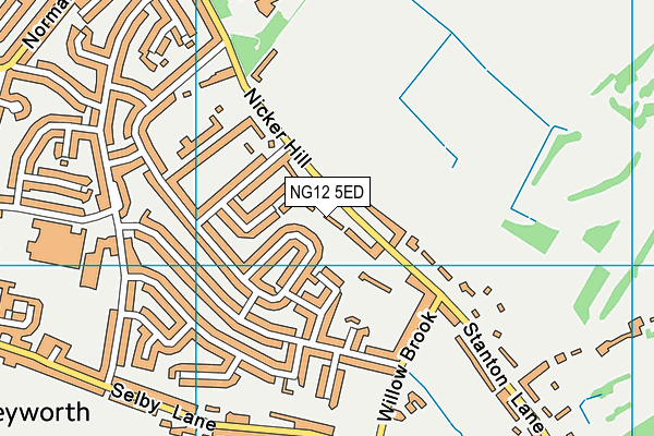 NG12 5ED map - OS VectorMap District (Ordnance Survey)