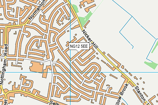 NG12 5EE map - OS VectorMap District (Ordnance Survey)