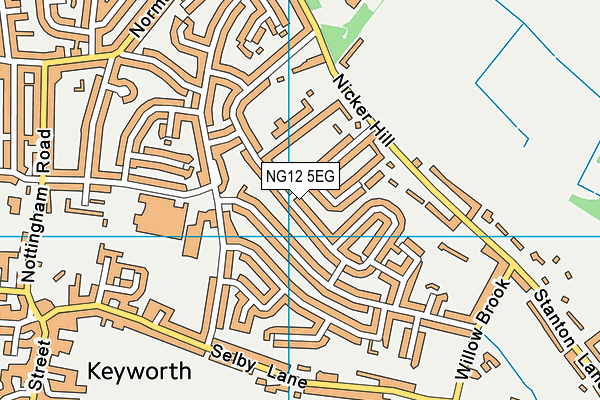 NG12 5EG map - OS VectorMap District (Ordnance Survey)