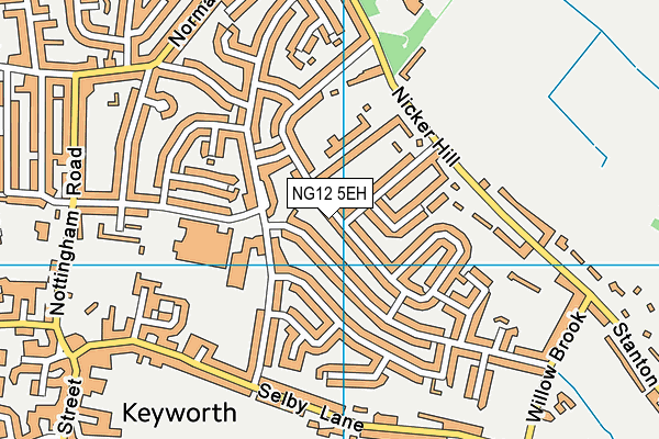 NG12 5EH map - OS VectorMap District (Ordnance Survey)