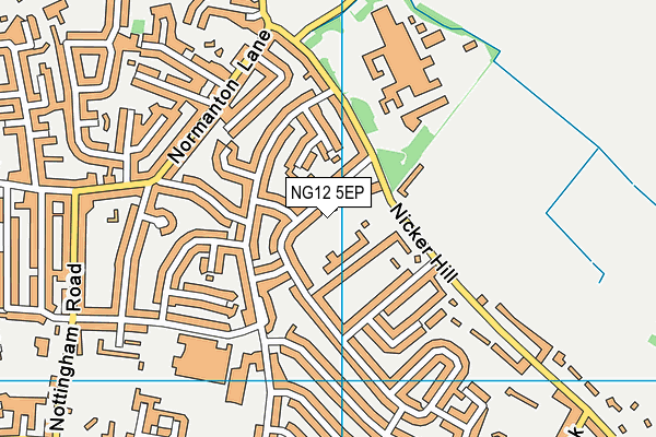 NG12 5EP map - OS VectorMap District (Ordnance Survey)