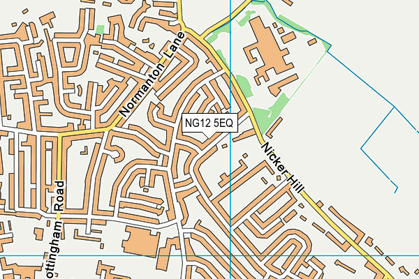 NG12 5EQ map - OS VectorMap District (Ordnance Survey)