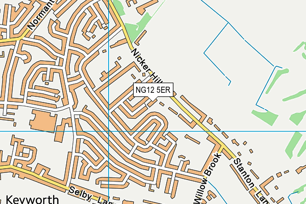 NG12 5ER map - OS VectorMap District (Ordnance Survey)