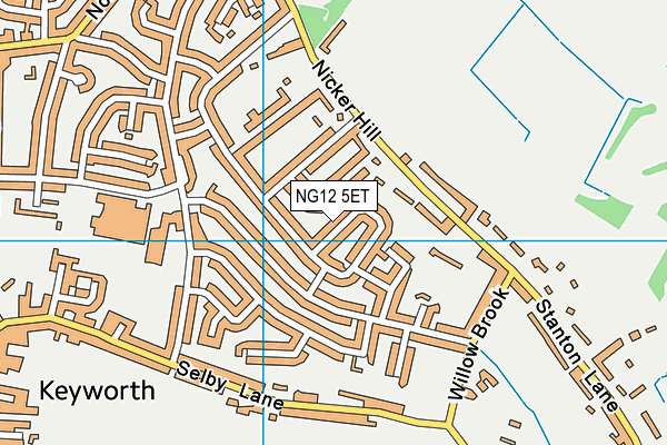 NG12 5ET map - OS VectorMap District (Ordnance Survey)