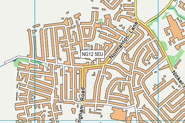 NG12 5EU map - OS VectorMap District (Ordnance Survey)