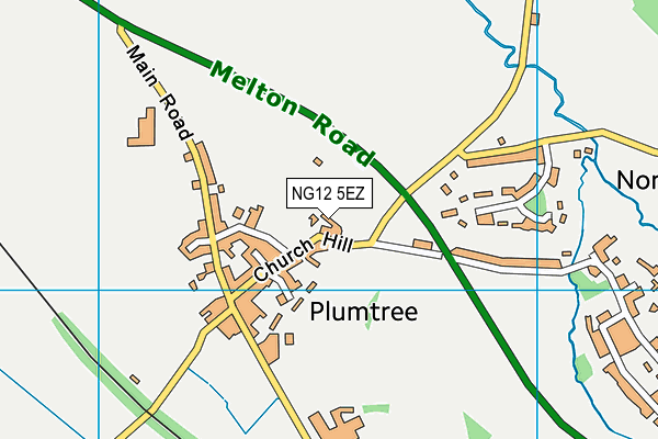 NG12 5EZ map - OS VectorMap District (Ordnance Survey)