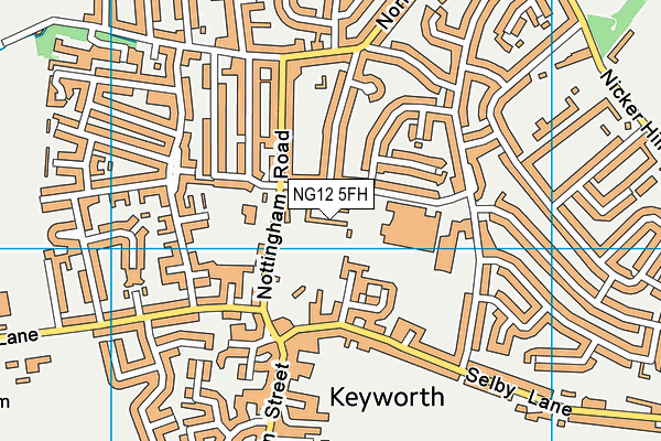NG12 5FH map - OS VectorMap District (Ordnance Survey)