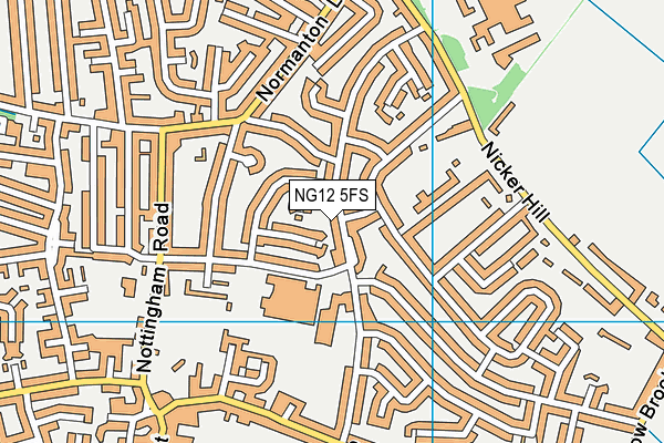 NG12 5FS map - OS VectorMap District (Ordnance Survey)