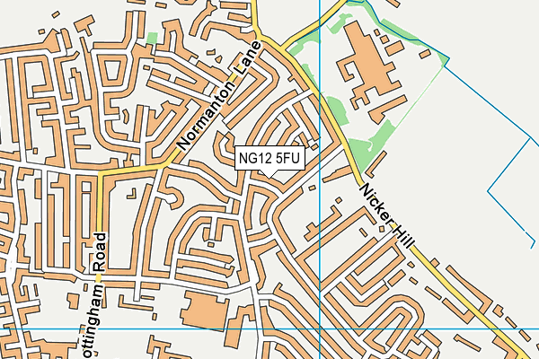 NG12 5FU map - OS VectorMap District (Ordnance Survey)