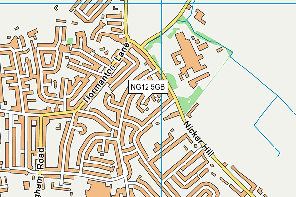 NG12 5GB map - OS VectorMap District (Ordnance Survey)