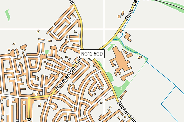 NG12 5GD map - OS VectorMap District (Ordnance Survey)