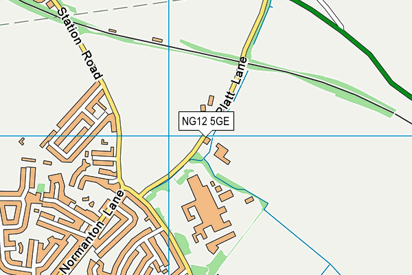 NG12 5GE map - OS VectorMap District (Ordnance Survey)