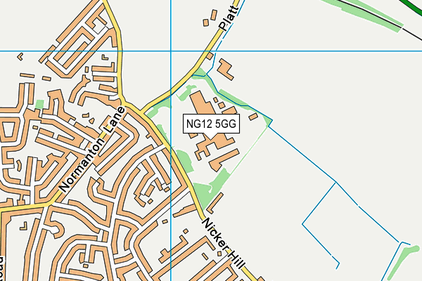 NG12 5GG map - OS VectorMap District (Ordnance Survey)