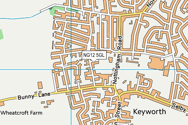 NG12 5GL map - OS VectorMap District (Ordnance Survey)