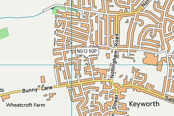 NG12 5GP map - OS VectorMap District (Ordnance Survey)