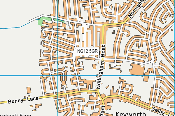 NG12 5GR map - OS VectorMap District (Ordnance Survey)