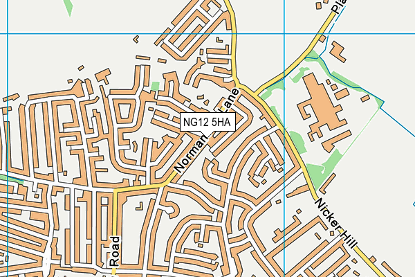 NG12 5HA map - OS VectorMap District (Ordnance Survey)