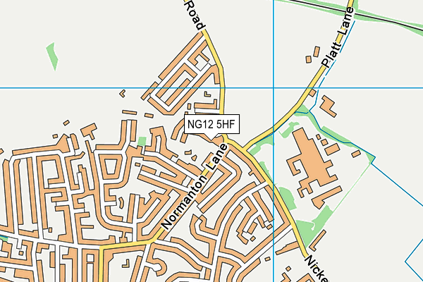 NG12 5HF map - OS VectorMap District (Ordnance Survey)