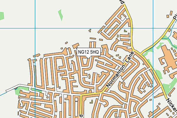 NG12 5HQ map - OS VectorMap District (Ordnance Survey)