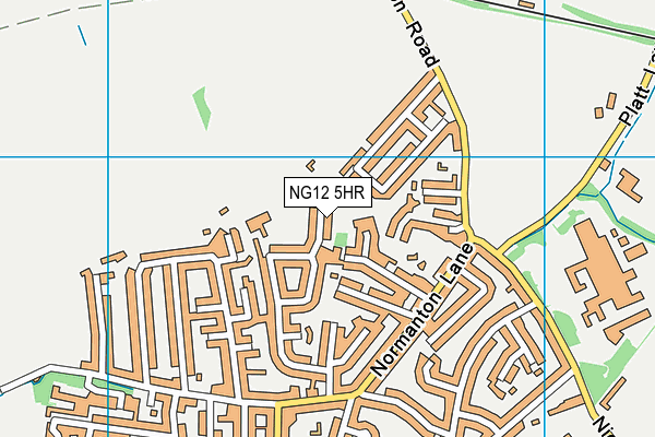 NG12 5HR map - OS VectorMap District (Ordnance Survey)