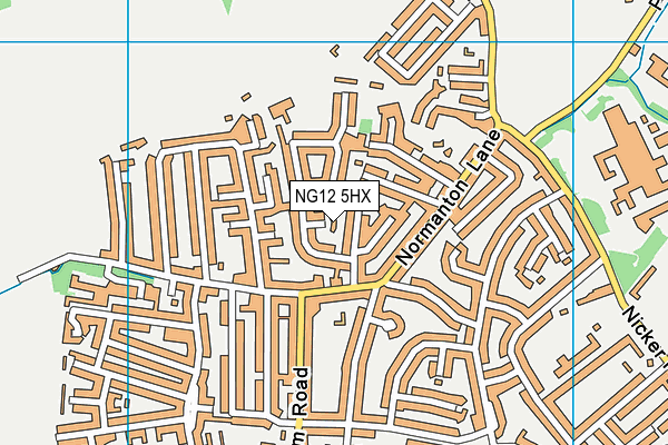 NG12 5HX map - OS VectorMap District (Ordnance Survey)