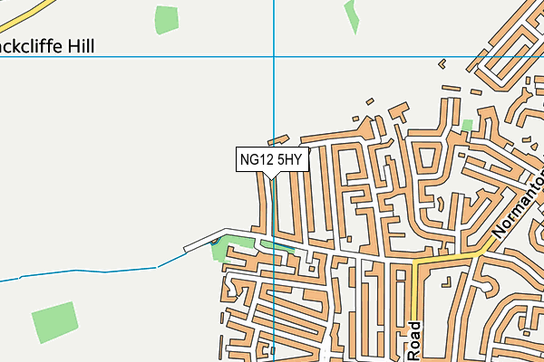 NG12 5HY map - OS VectorMap District (Ordnance Survey)