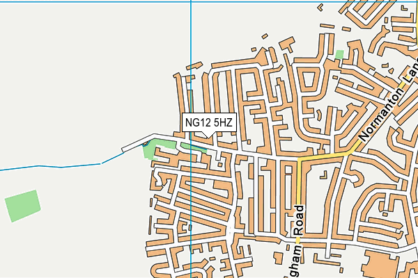 NG12 5HZ map - OS VectorMap District (Ordnance Survey)
