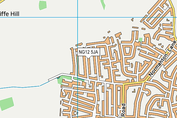 NG12 5JA map - OS VectorMap District (Ordnance Survey)