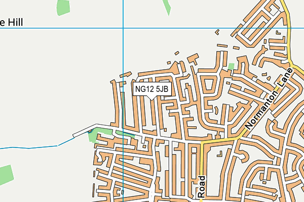 NG12 5JB map - OS VectorMap District (Ordnance Survey)