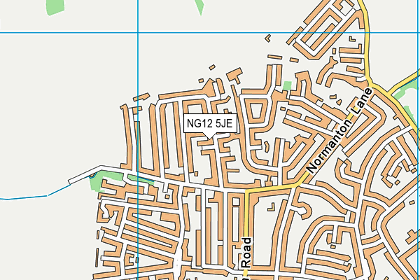 NG12 5JE map - OS VectorMap District (Ordnance Survey)