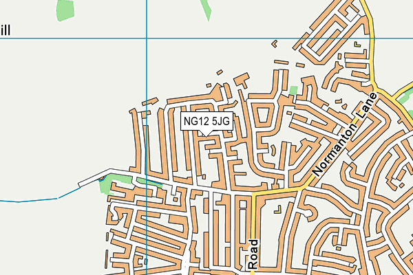 NG12 5JG map - OS VectorMap District (Ordnance Survey)