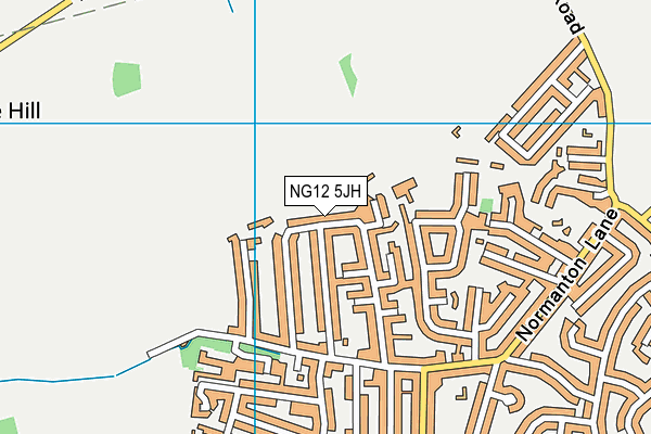 NG12 5JH map - OS VectorMap District (Ordnance Survey)