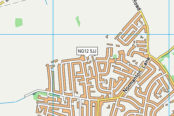 NG12 5JJ map - OS VectorMap District (Ordnance Survey)