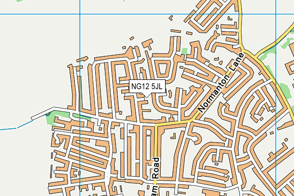 NG12 5JL map - OS VectorMap District (Ordnance Survey)