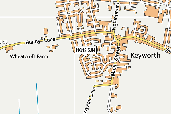 NG12 5JN map - OS VectorMap District (Ordnance Survey)