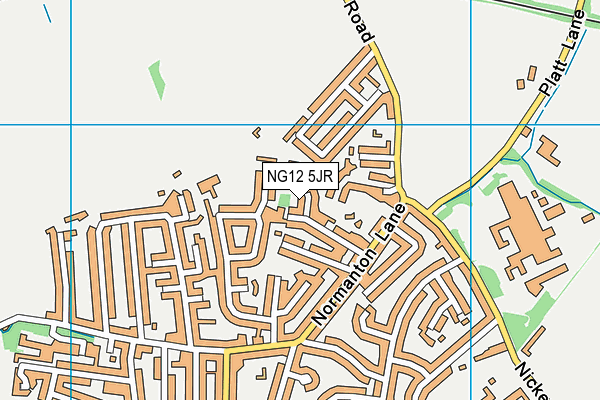 NG12 5JR map - OS VectorMap District (Ordnance Survey)