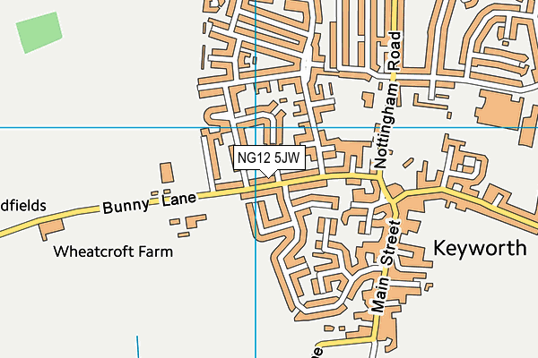 NG12 5JW map - OS VectorMap District (Ordnance Survey)