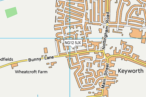 NG12 5JX map - OS VectorMap District (Ordnance Survey)