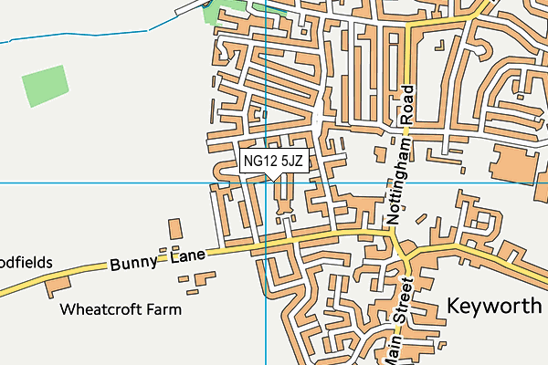 NG12 5JZ map - OS VectorMap District (Ordnance Survey)