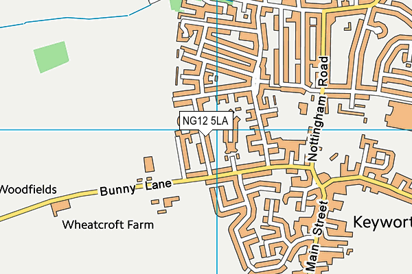 NG12 5LA map - OS VectorMap District (Ordnance Survey)