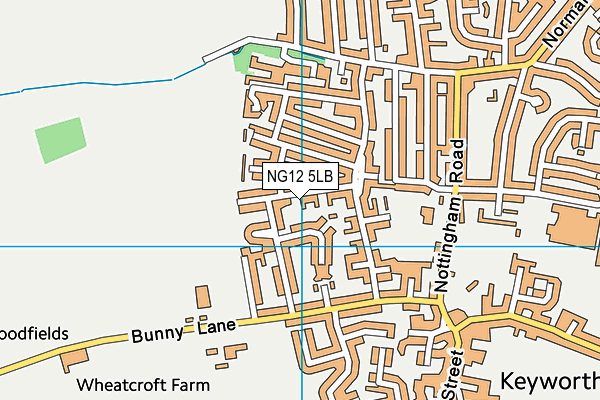 NG12 5LB map - OS VectorMap District (Ordnance Survey)