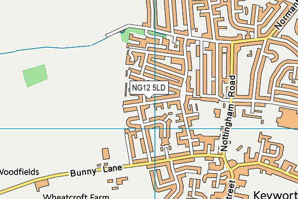 NG12 5LD map - OS VectorMap District (Ordnance Survey)