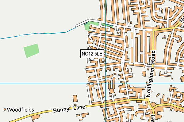 NG12 5LE map - OS VectorMap District (Ordnance Survey)