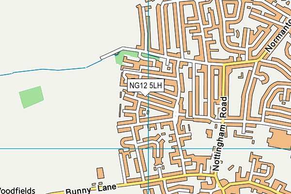 NG12 5LH map - OS VectorMap District (Ordnance Survey)