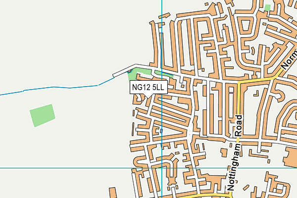 NG12 5LL map - OS VectorMap District (Ordnance Survey)